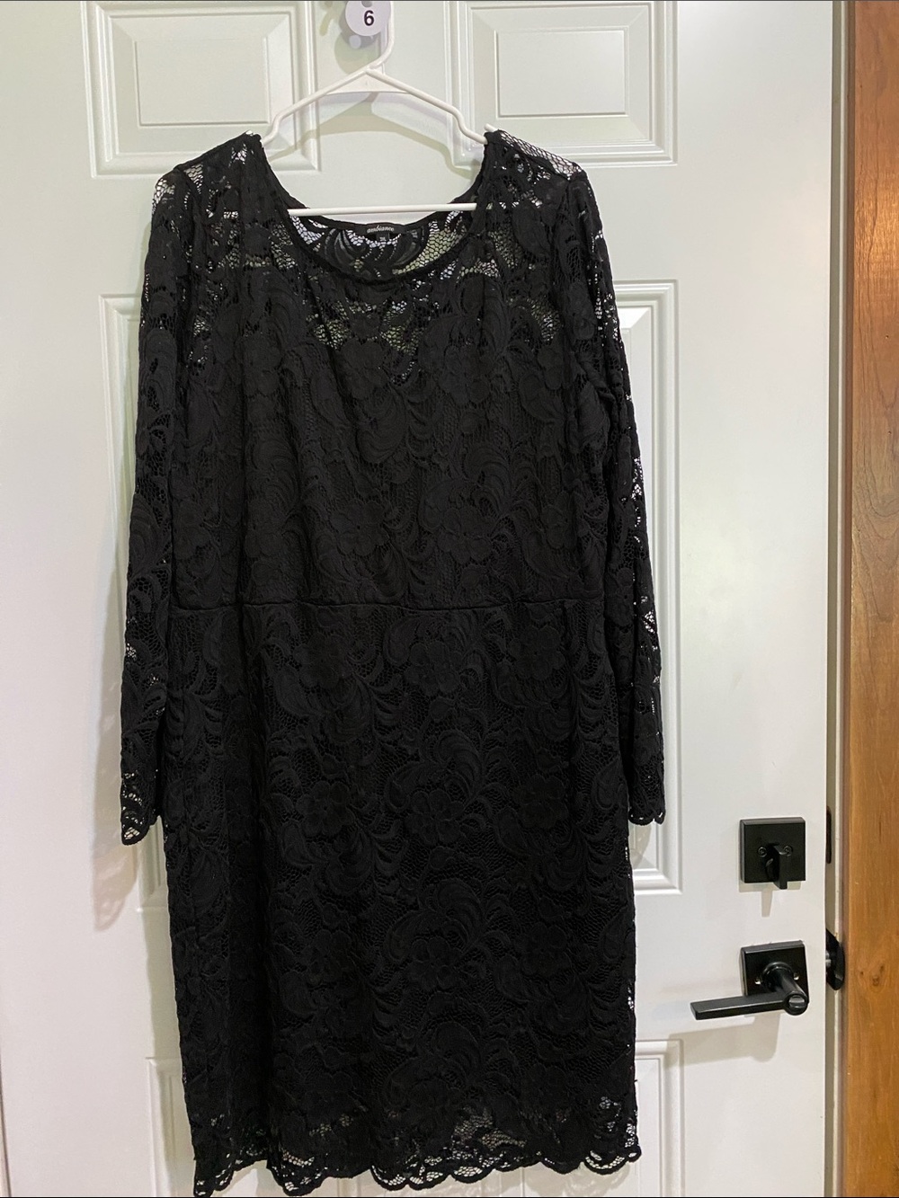 Ambiance Black Lace Long Sleeve Dress